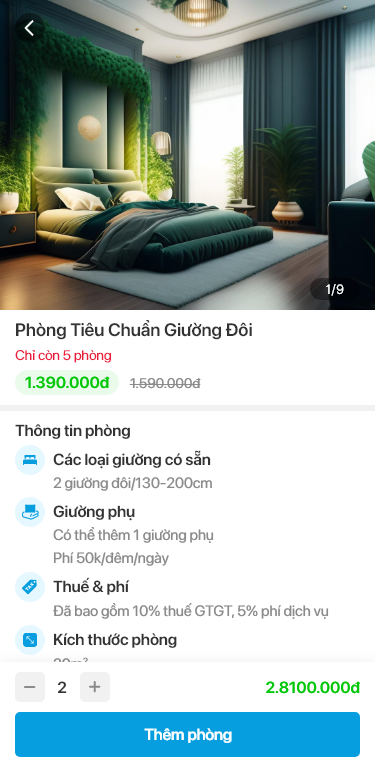 App booking Khách sạn / Resort